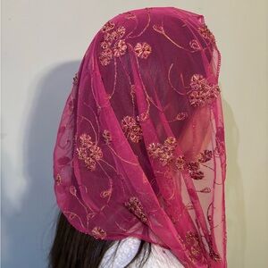 Handmade church veil/mantilla